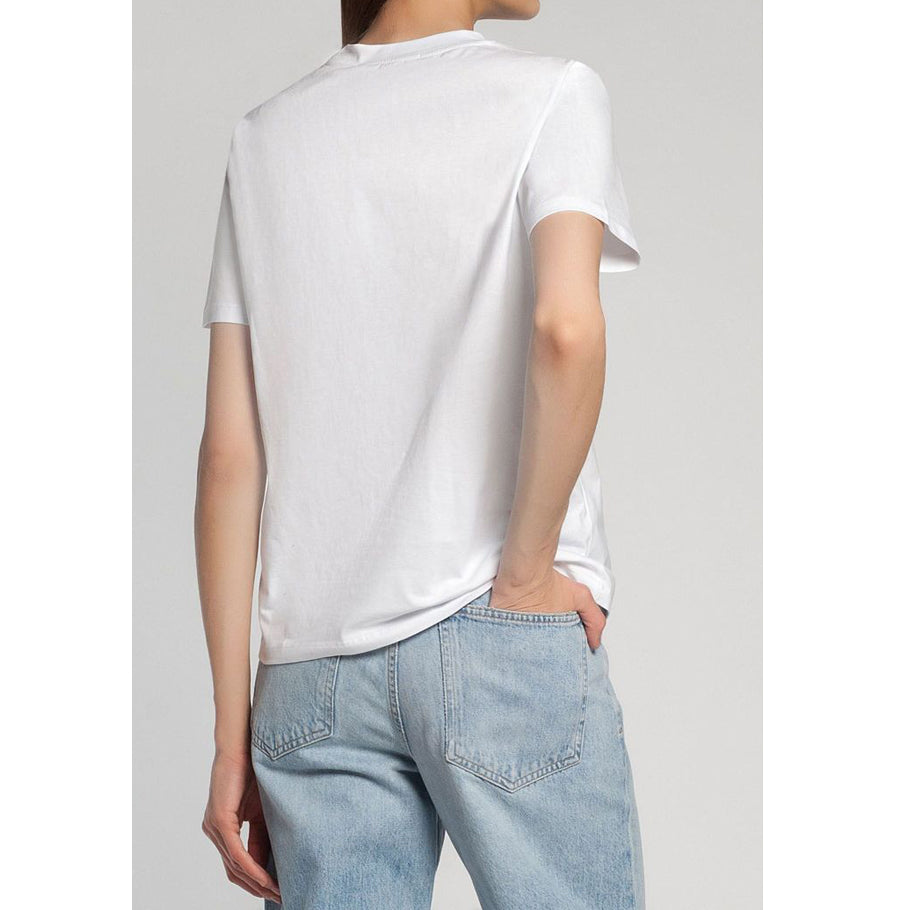 MSGM Women’s Spray Logo Print Short Sleeve T-Shirt 2841MDM74 207298 01