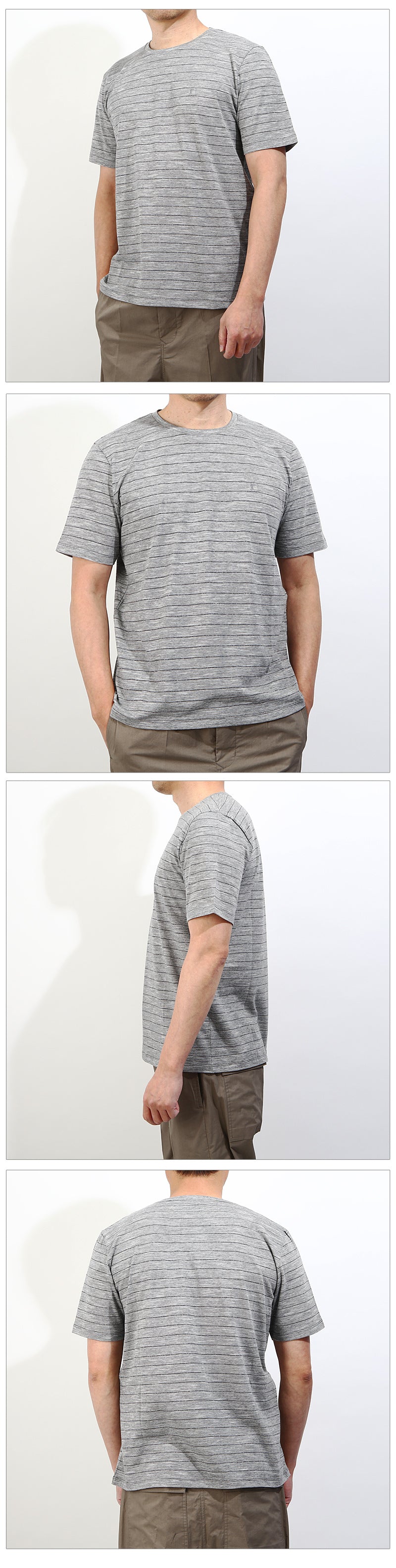 Saint Laurent Men's Striped Short Sleeve T-Shirt 605252 1407