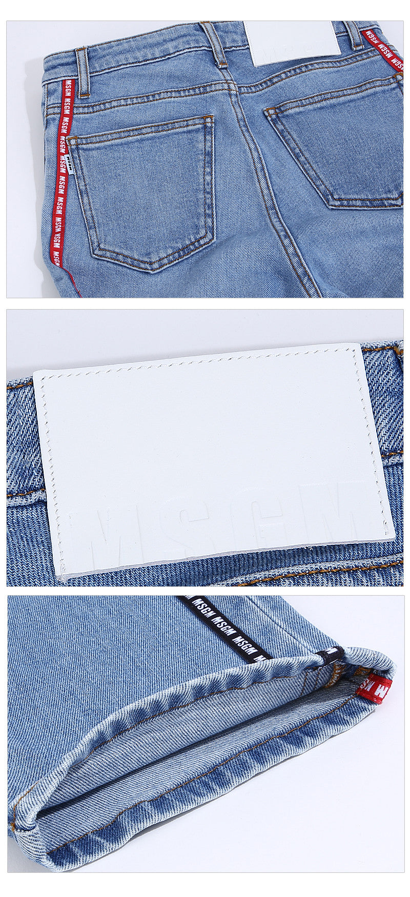 MSGM Women’s Side Stripe Denim Jeans MDP53L 82