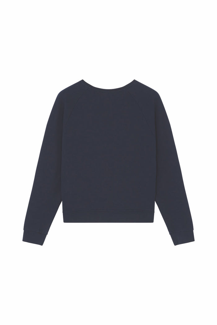 Maison Kitsune Women's Fox Embroidered Sweatshirt Navy AW00302AT1504