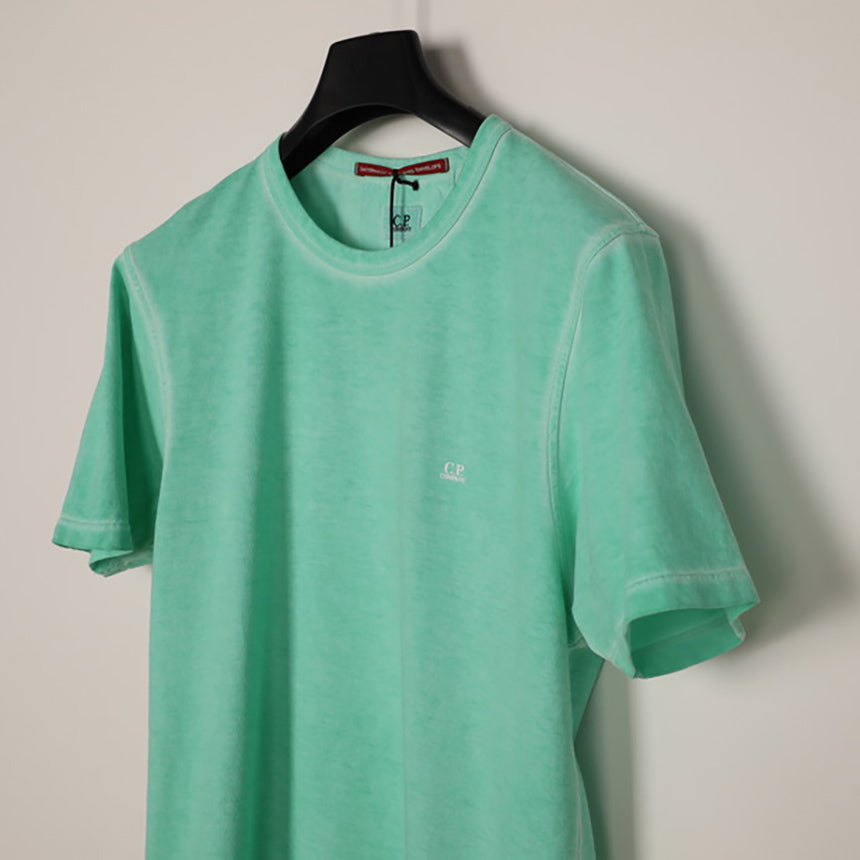 CP Company Garment-Dyed Mint Short Sleeve T-Shirt Unisex Cotton