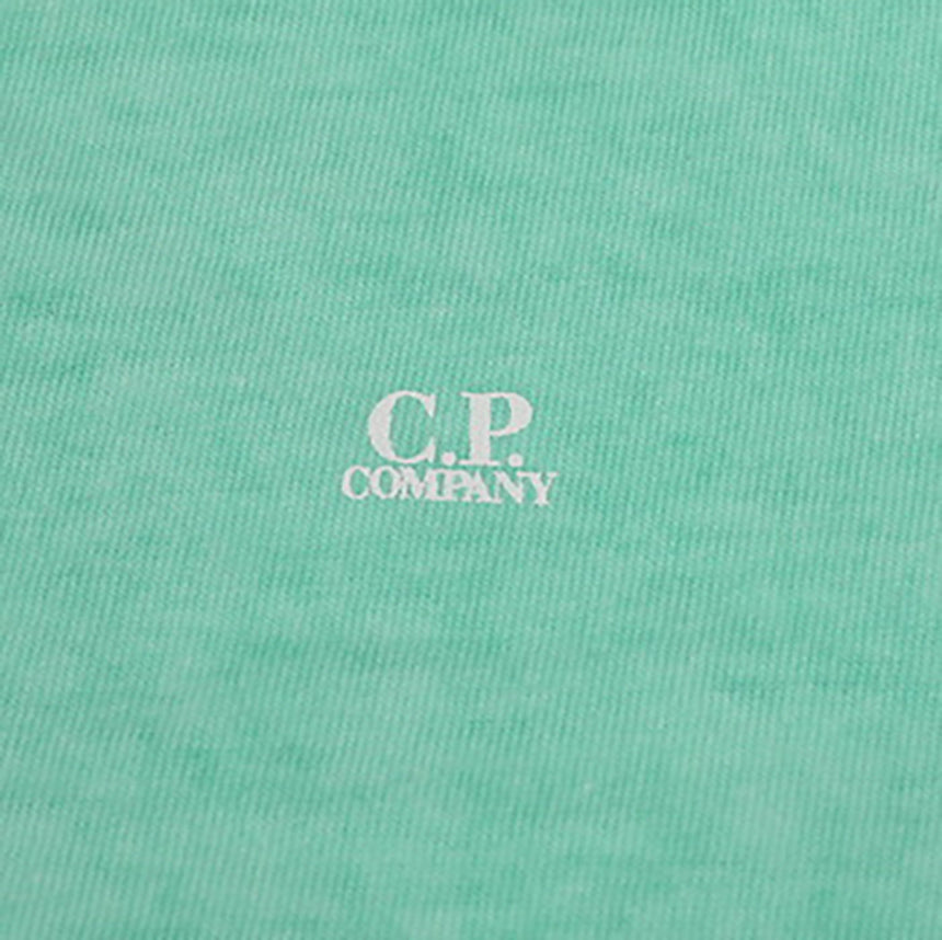 CP Company Garment-Dyed Mint Short Sleeve T-Shirt Unisex Cotton