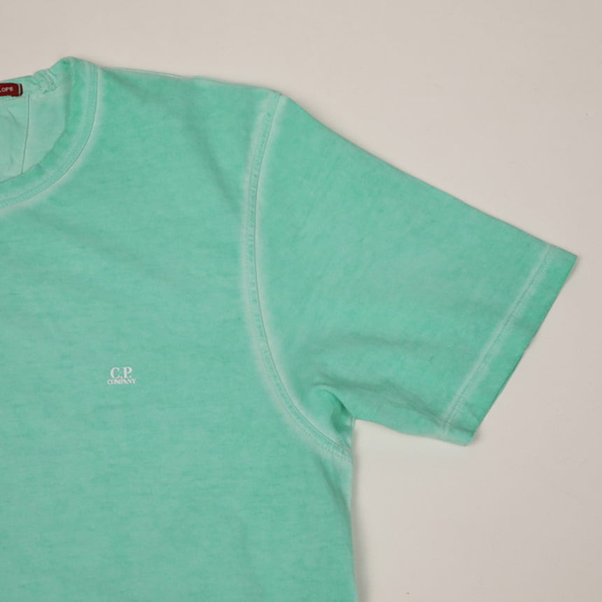 CP Company Garment-Dyed Mint Short Sleeve T-Shirt Unisex Cotton