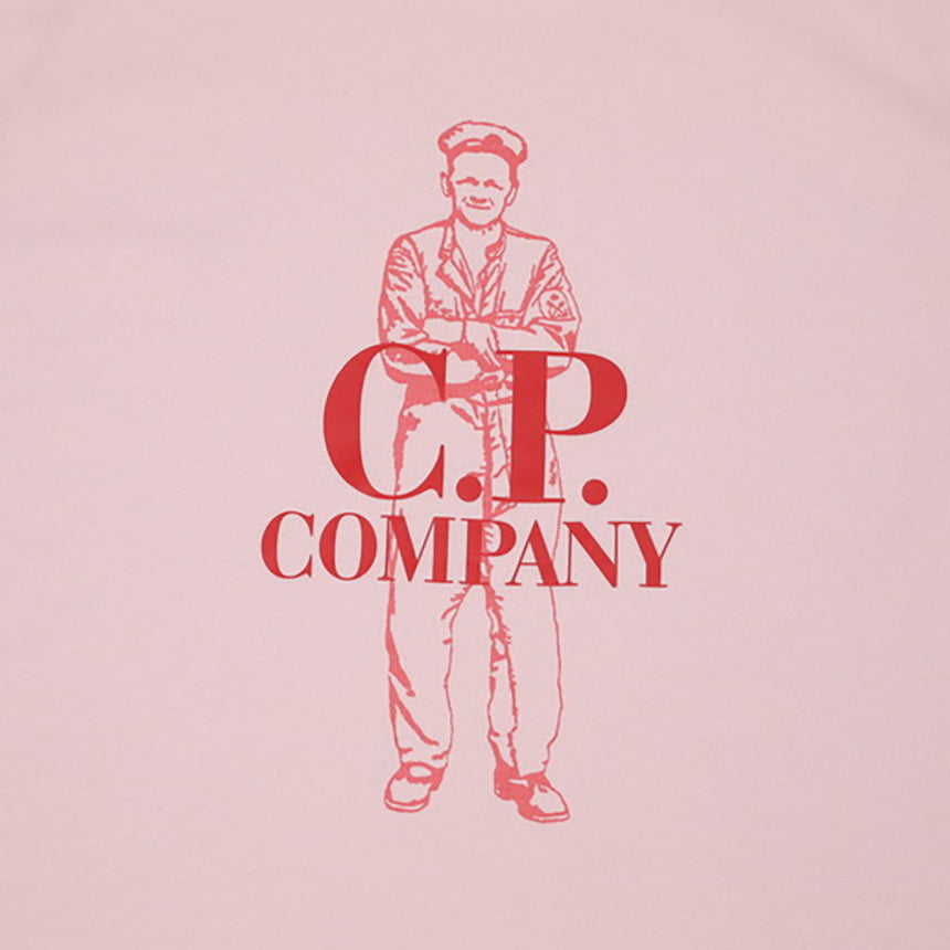 CP Company Unisex Red Short Sleeve T-Shirt 08CMTS143A 005100W 521