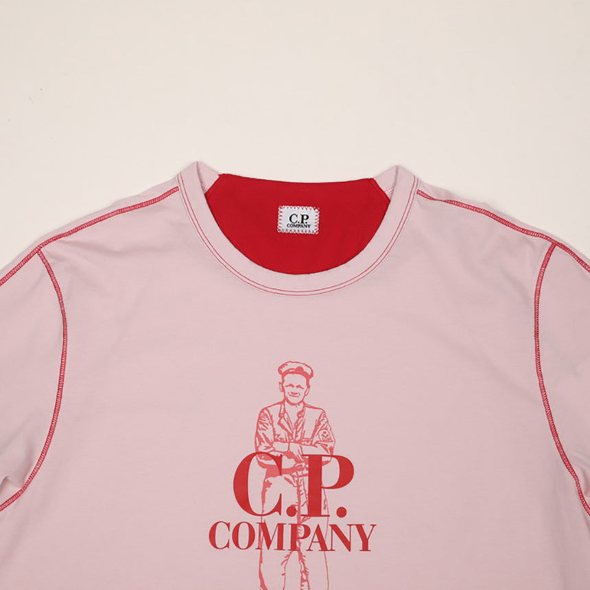 CP Company Unisex Red Short Sleeve T-Shirt 08CMTS143A 005100W 521