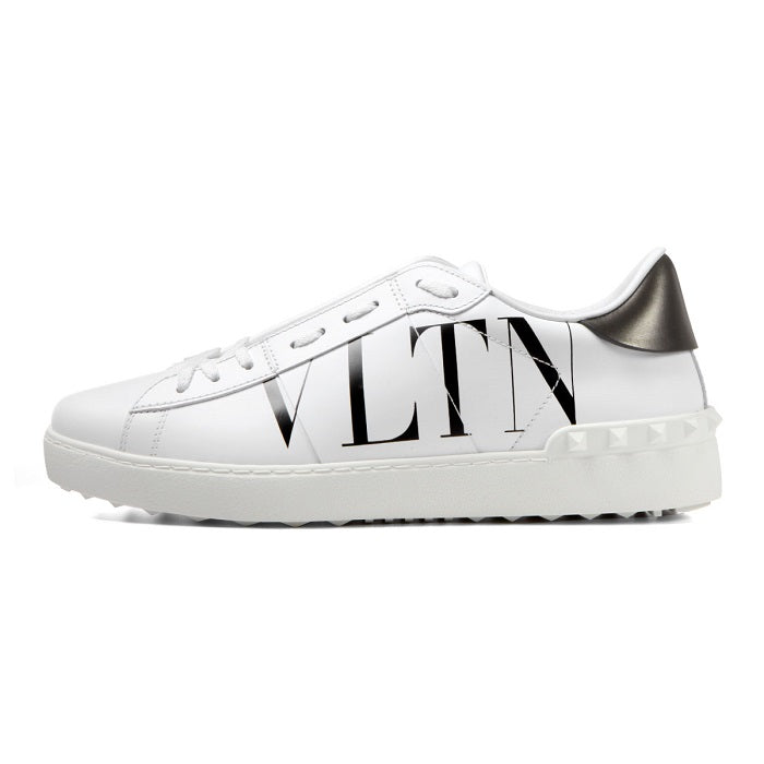 VALENTINO VLTN Logo White Leather Low-Top Sneakers