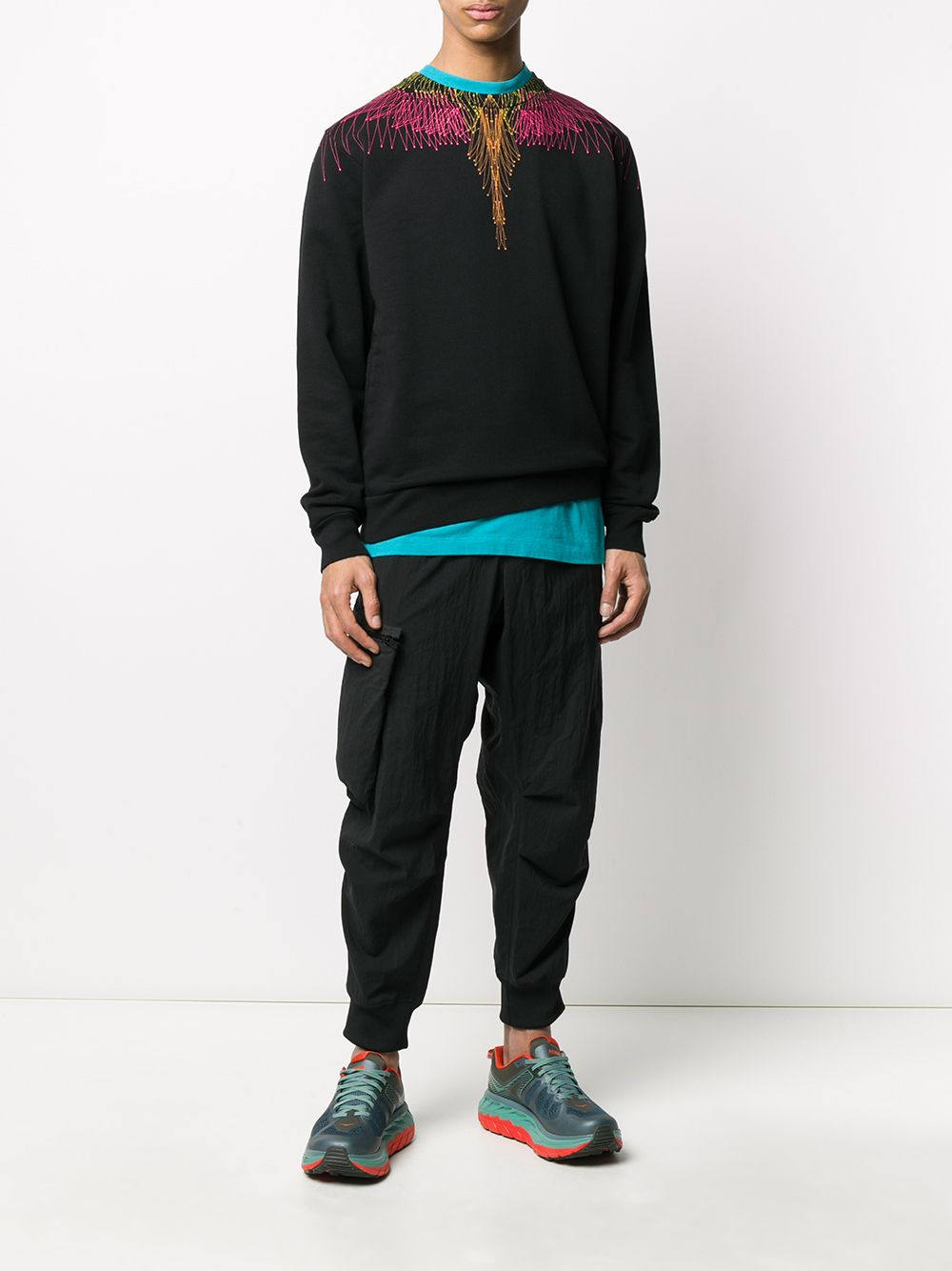 Marcelo Burlon Beige Wings Crewneck Sweatshirt Men