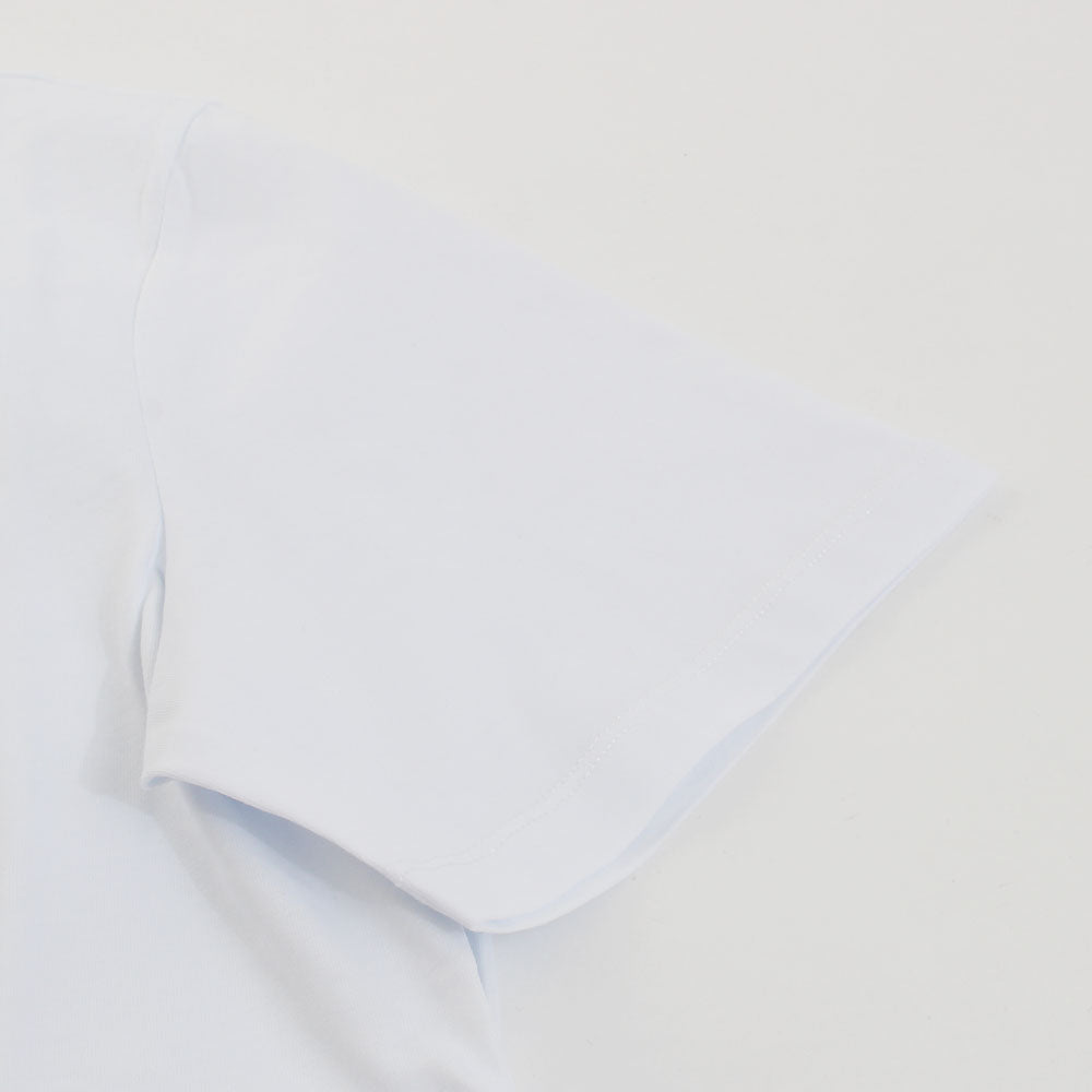 MSGM Men's Logo Print Short-Sleeve T-Shirt White/Black 2840MM67 01