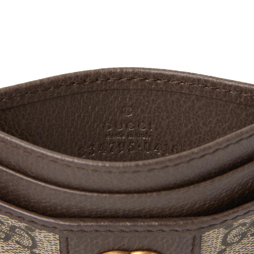 GUCCI Ophidia Leather Card Holder Wallet Unisex 834795 FAEOI 9746