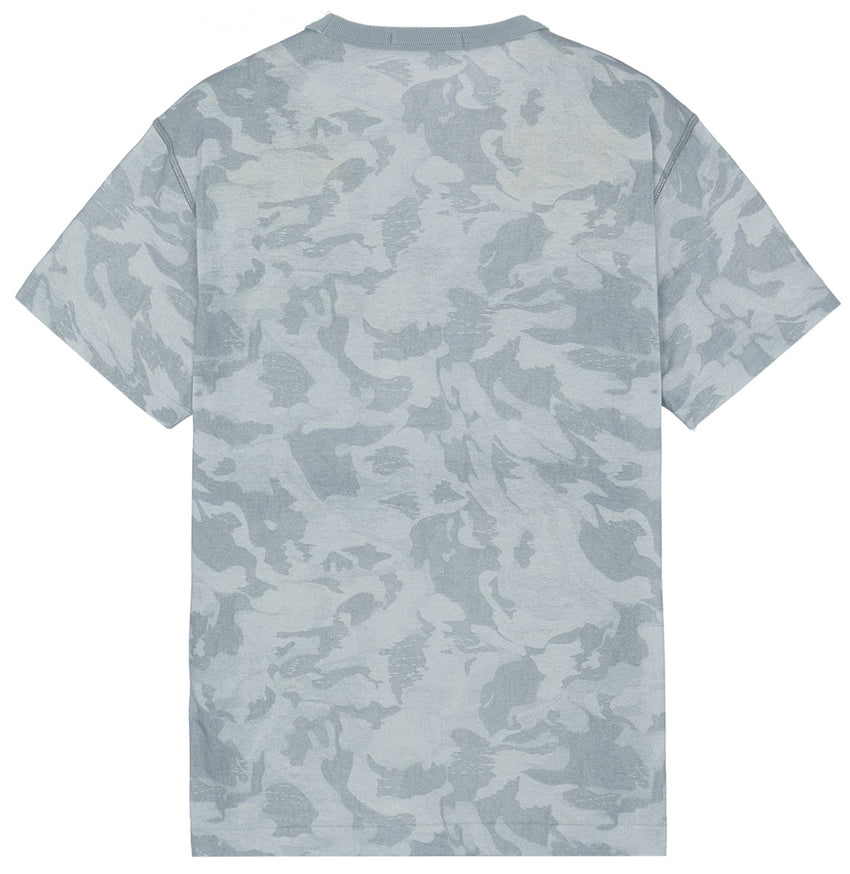 STONE ISLAND Big Loom Camo Sky Blue Men's Short Sleeve T-Shirt 7215233E7 V0041