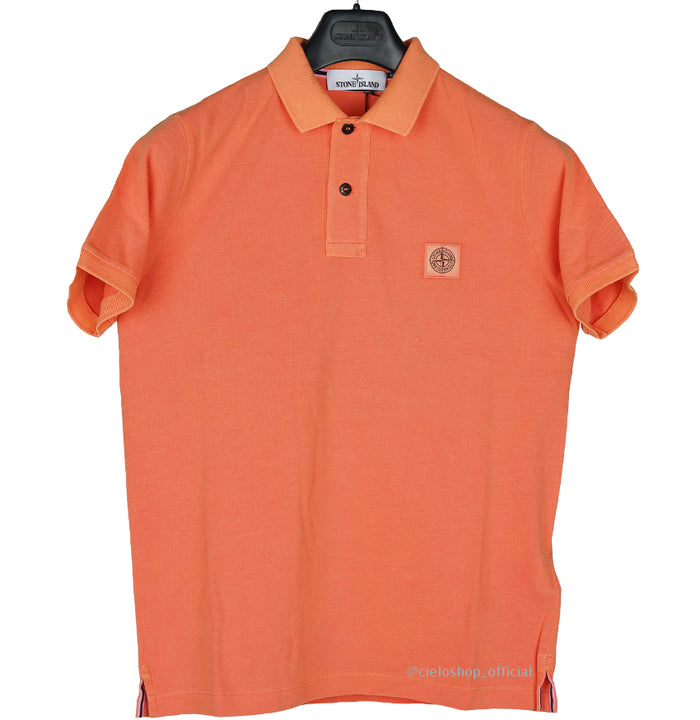 STONE ISLAND Men's Logo Patch Pique Short Sleeve Polo Shirt 721522S67