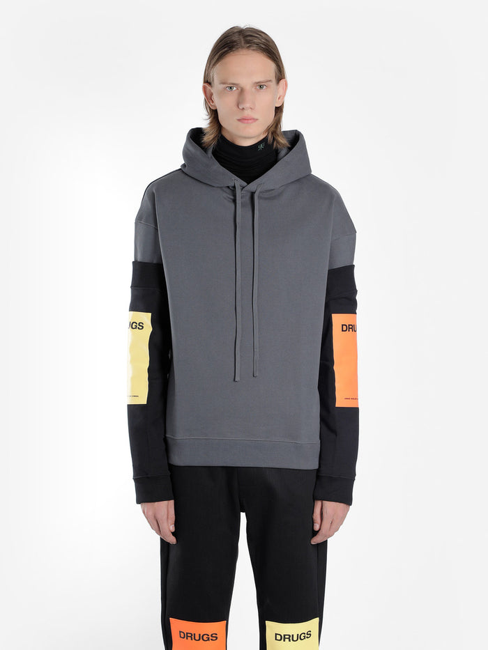 Raf Simons Men's Detachable Logo Sleeve Hoodie 182188