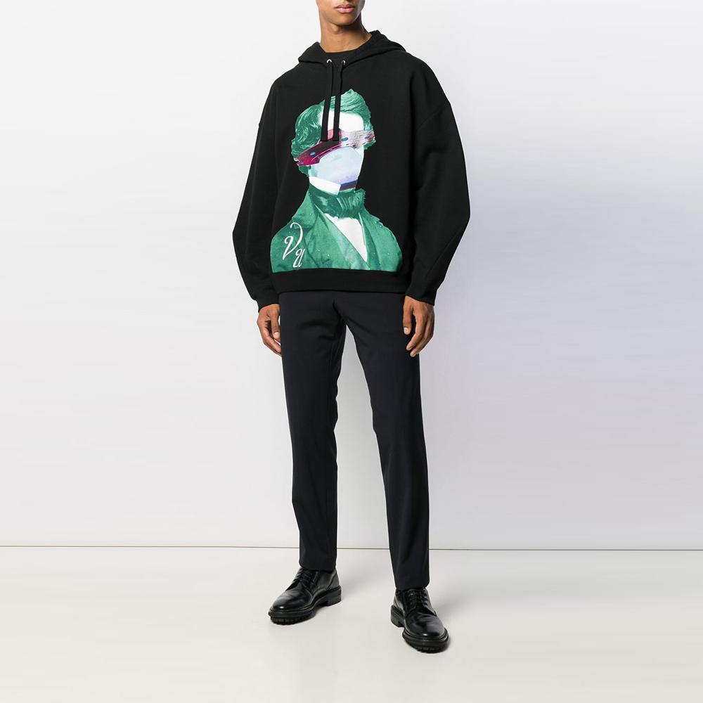 VALENTINO Undercover Print Hoodie Sweatshirt Black Men's Top