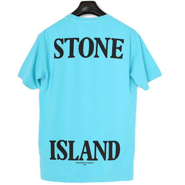 STONE ISLAND Logo Embroidered Back Print Short Sleeve T-Shirt