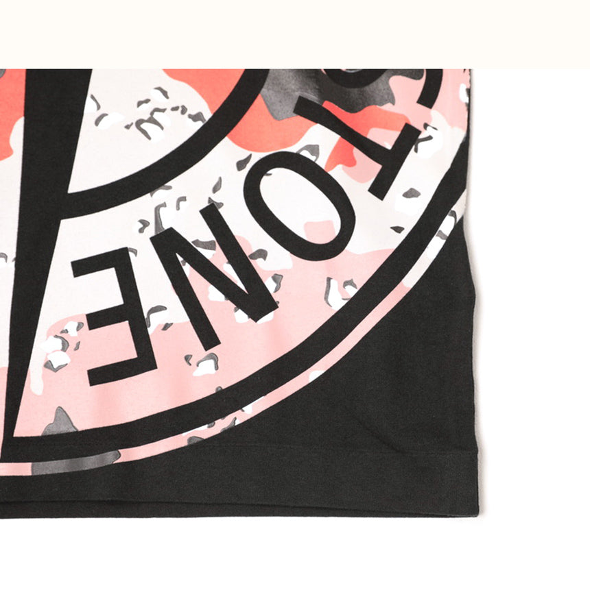 STONE ISLAND Big Logo Camo Print Crewneck Short Sleeve T-Shirt