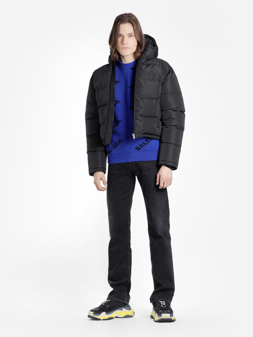 BALENCIAGA Men's Logo Quilted Down Puffer Jacket 556231 TYD33
