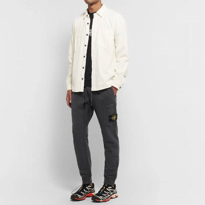 STONE ISLAND Grey Woven Track Pants for Men