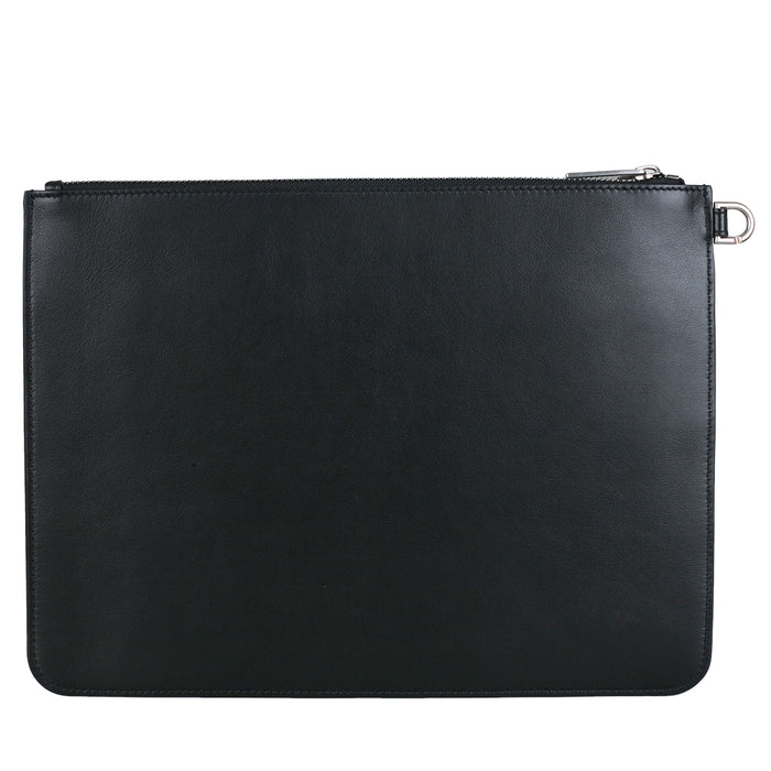 GIVENCHY Black Leather Unisex Clutch Bag
