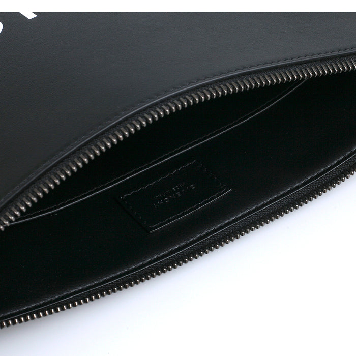 GIVENCHY Black Leather Unisex Clutch Bag