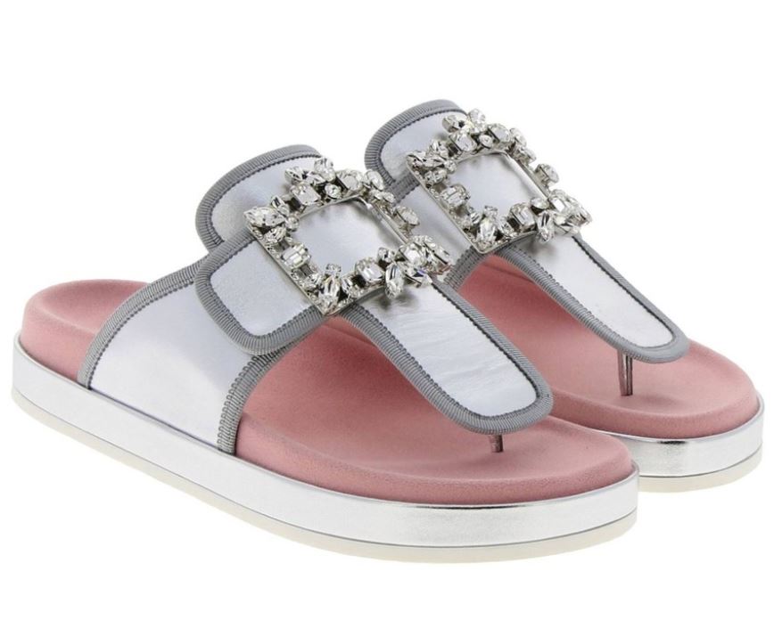 Roger Vivier Women's Strass Buckle Thong Sandals RVW53124460