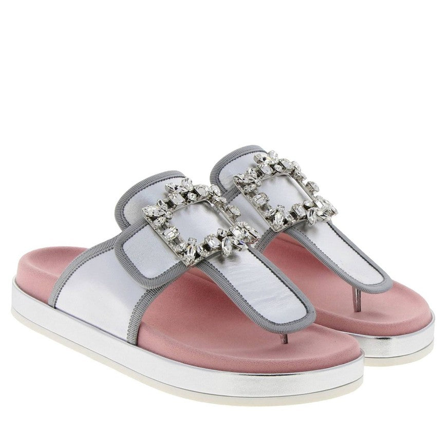 Roger Vivier Women's Strass Buckle Thong Sandals RVW53124460