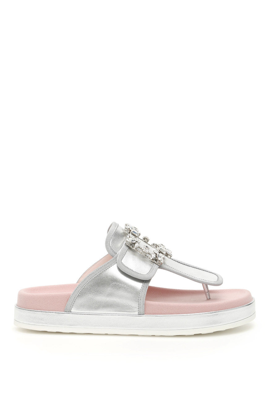 Roger Vivier Women's Strass Buckle Thong Sandals RVW53124460