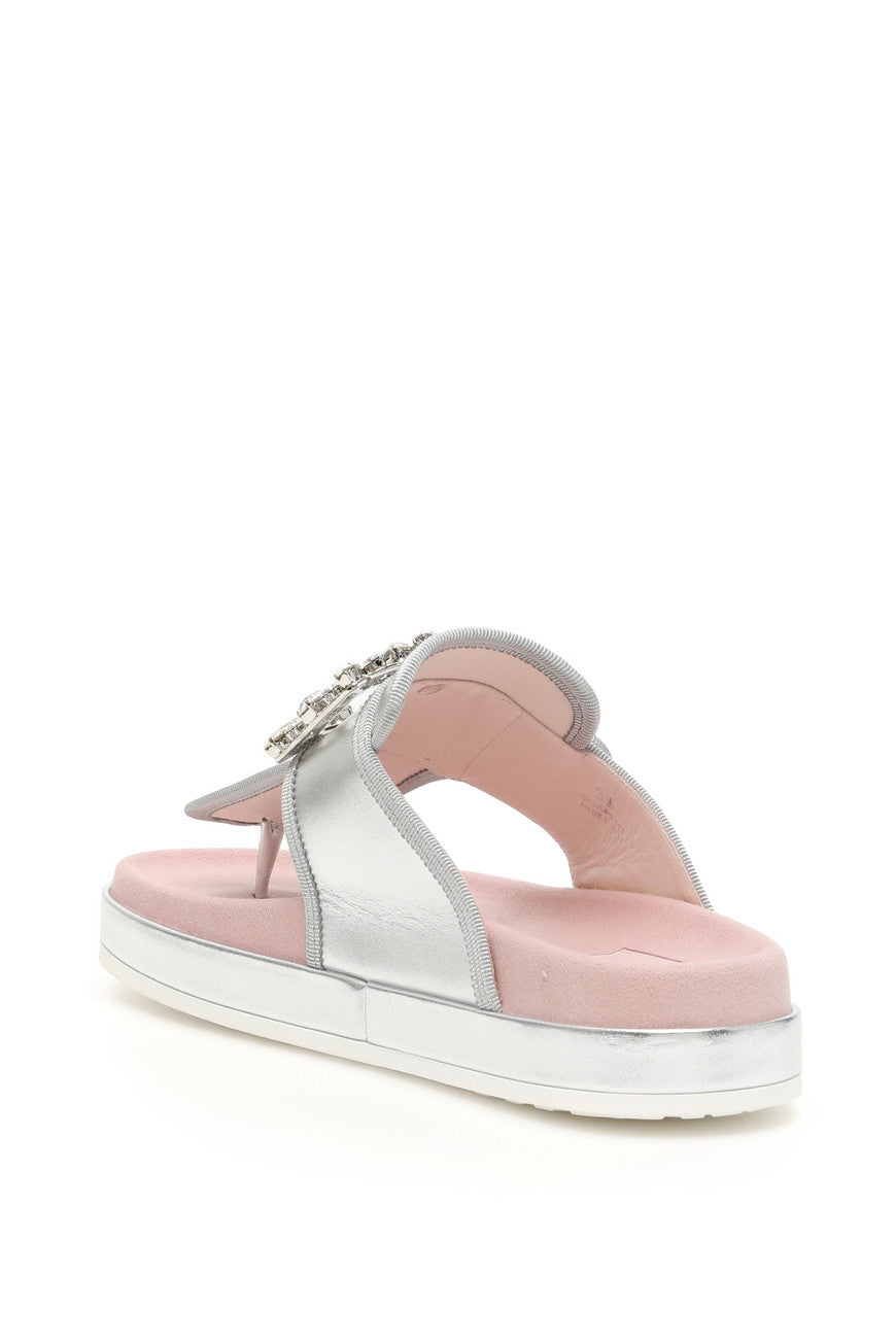 Roger Vivier Women's Strass Buckle Thong Sandals RVW53124460