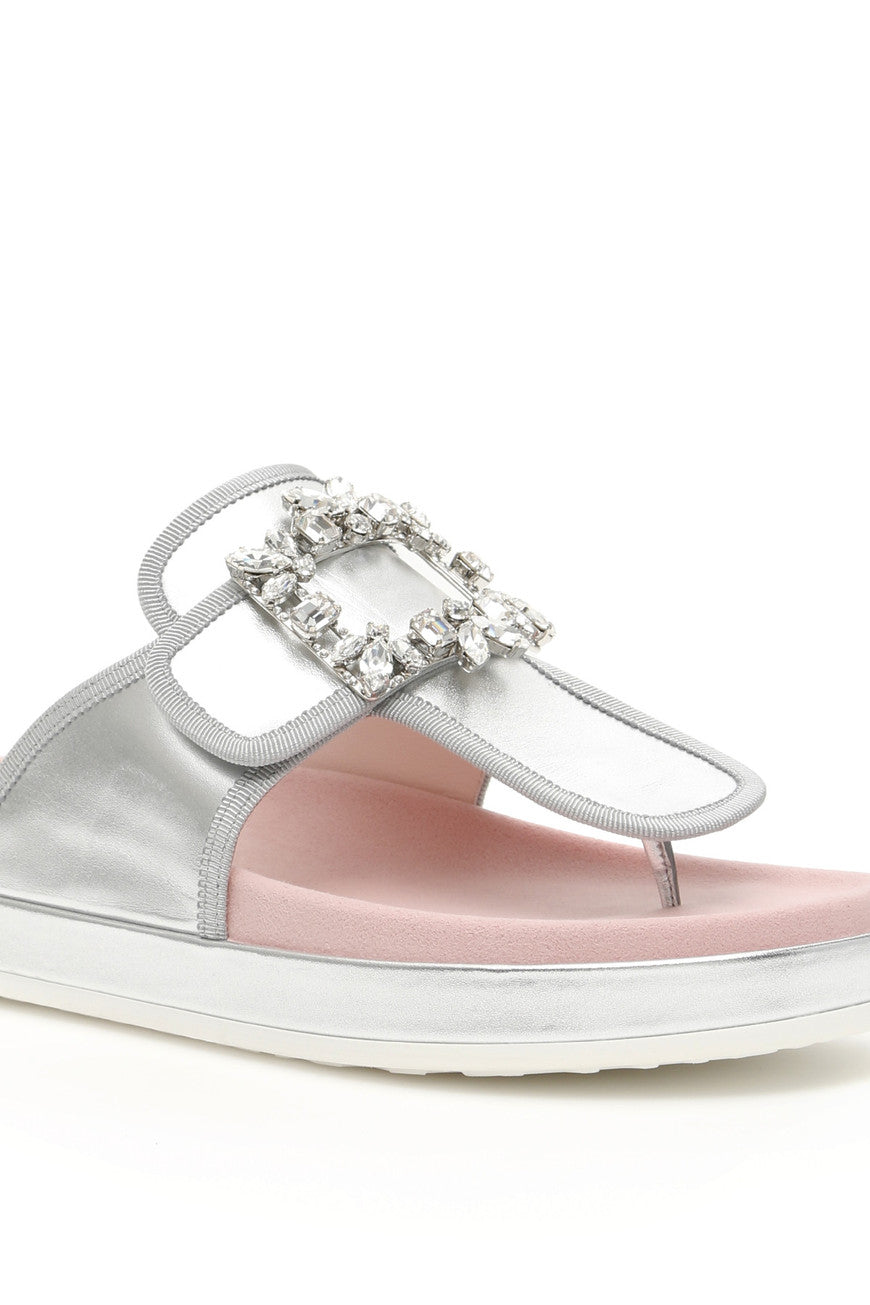 Roger Vivier Women's Strass Buckle Thong Sandals RVW53124460
