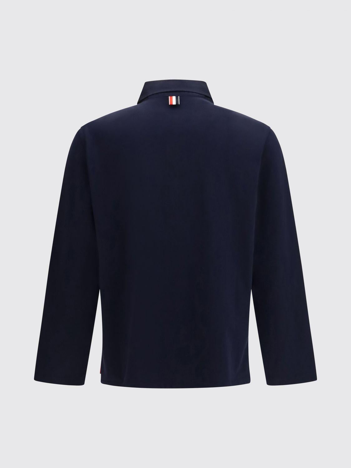 THOM BROWNE Long Sleeve T-Shirt White Cotton Men's Top