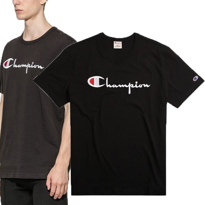 CHAMPION Men's Big Script Logo Short Sleeve T-Shirt KK001