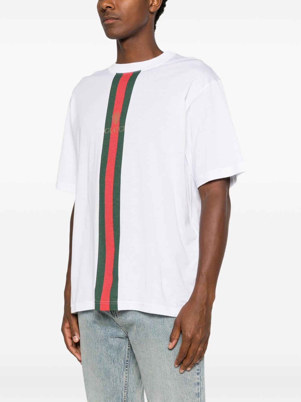 GUCCI Short Sleeve T-Shirt White Cotton Men's Top