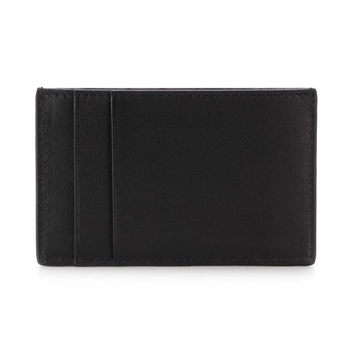 Alexander Mcqueen Logo Graffiti Leather Card Holder Wallet Black