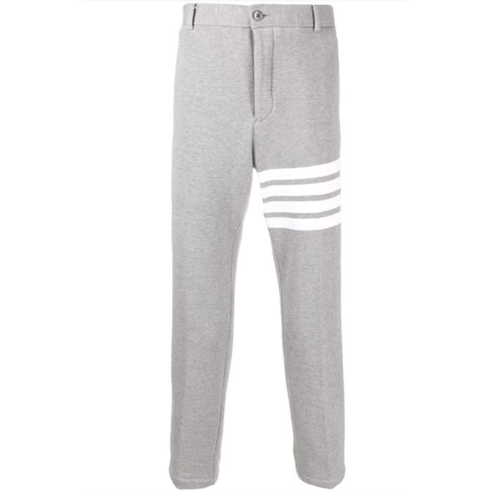 THOM BROWNE Grey Classic Armband Stripe Chino Pants
