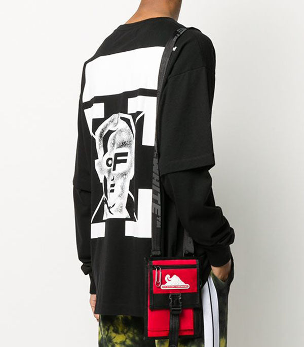 OFF WHITE Mask Face Layered T-Shirt for Men