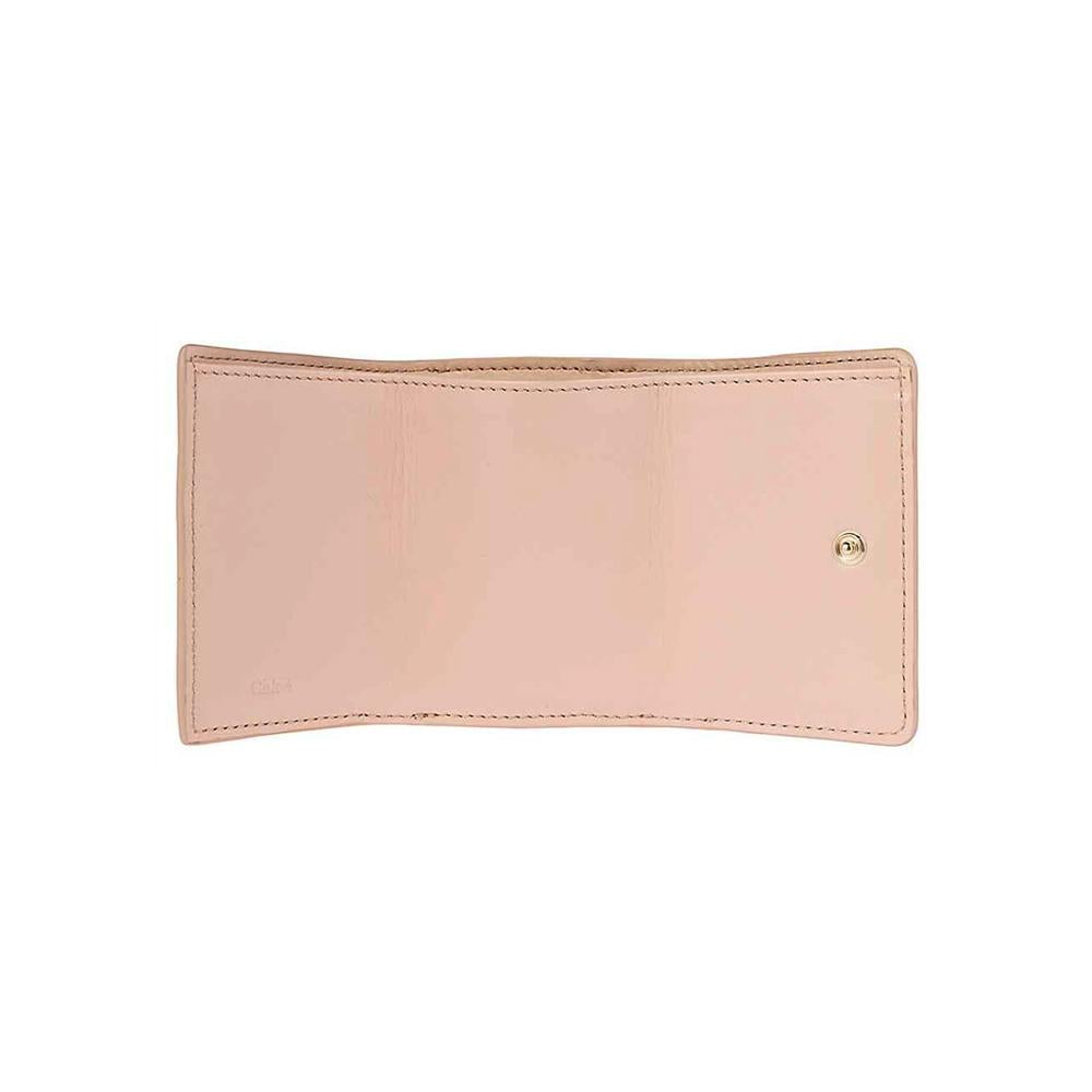 Chloe Cement Pink Logo Embroidered Small Bifold Wallet CHC23AP875I10 6J5