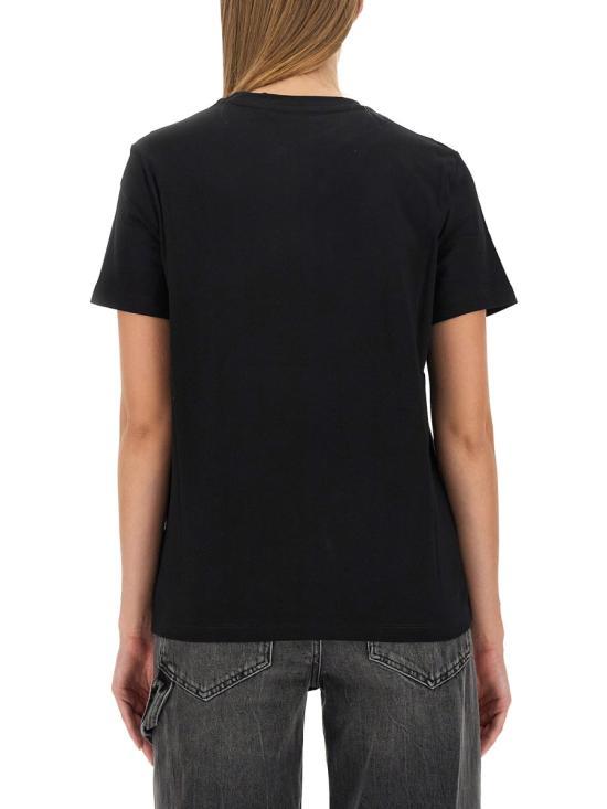 MSGM Black Short Sleeve Cotton T-Shirt 3541 MDM171 23779899