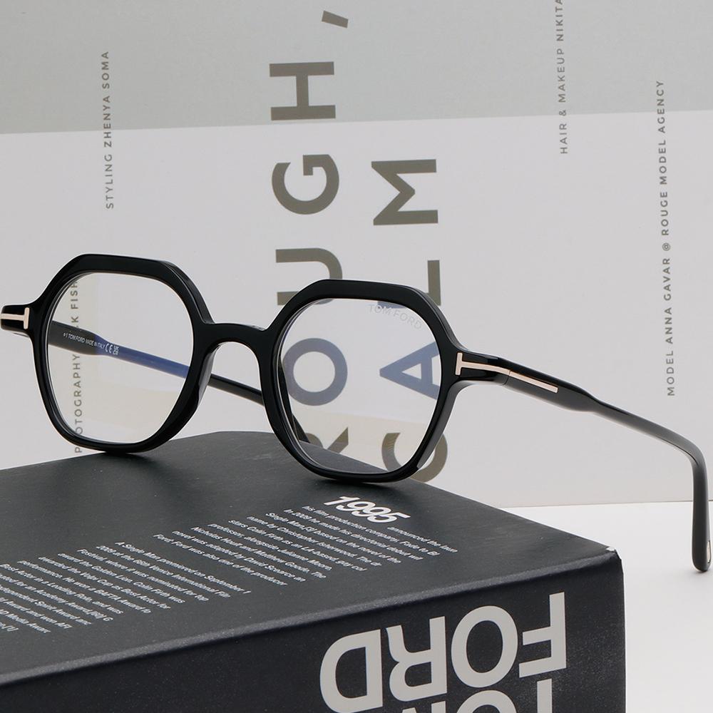 TOM FORD Blue Light Blocking Wellington Acetate Eyeglasses TF5900B 001