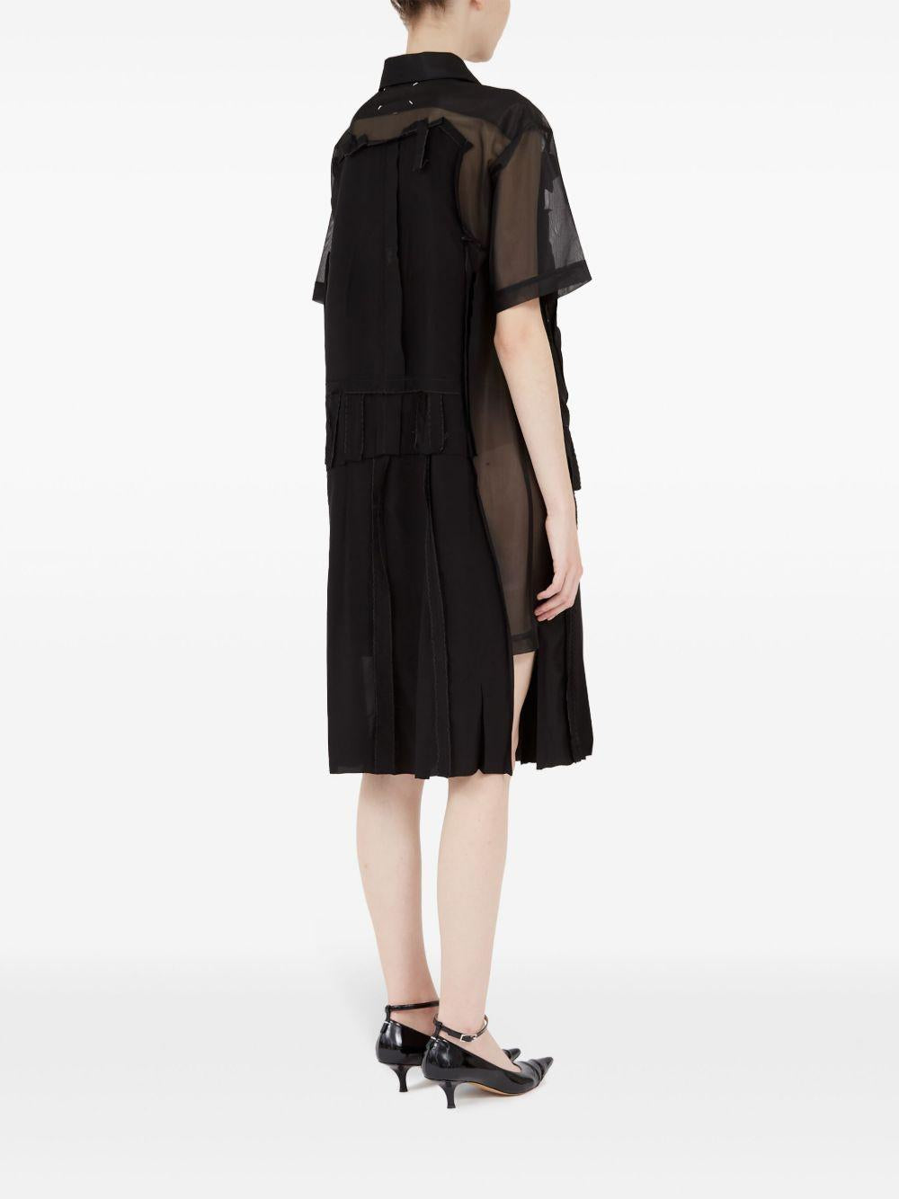 Maison Margiela Black Short Sleeve Midi Dress