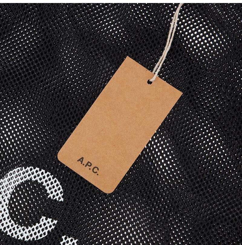 A.P.C. Unisex Canvas Tote Bag Eco Shopper H61679 LZZ BLACK