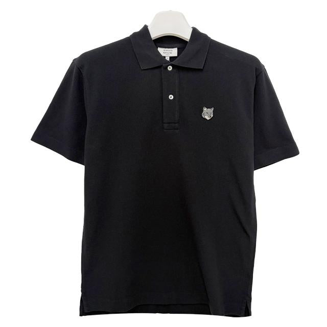 Maison Kitsune Fox Head Logo Pique Short Sleeve Polo Shirt P199