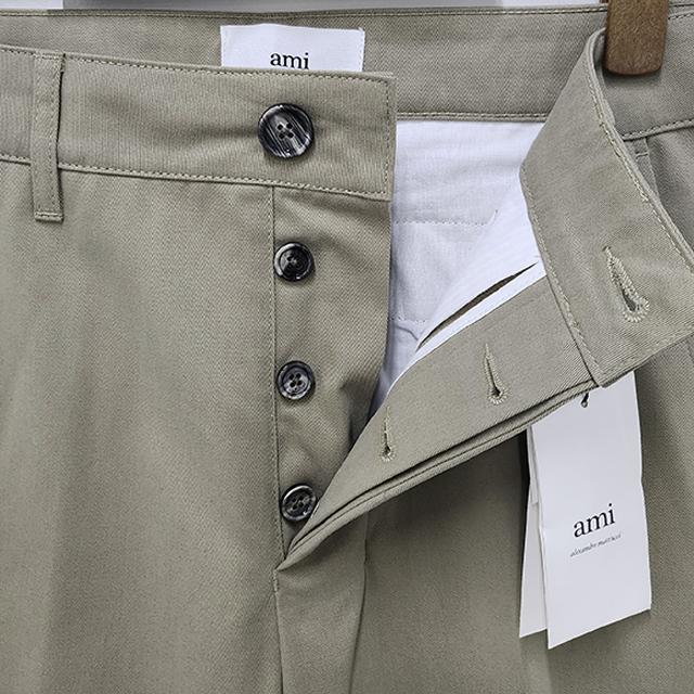 AMI Men’s Cotton Straight Chino Pants Clay Color Classic Pants