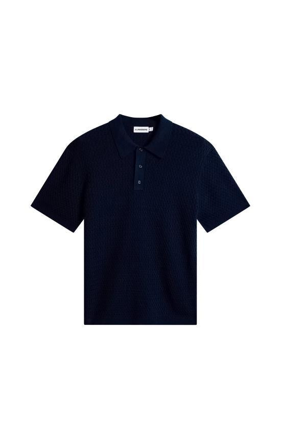 J LINDEBERG Short Sleeve Polo Shirt for Men FMKW16184 6855 JL NAVY DOM