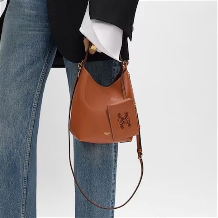 CELINE Small Hobo Soft Supple Calfskin Shoulder Bag