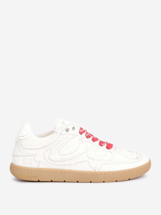GANNI White Low-Top Sneakers S3079518 PARCHEMENT DOM