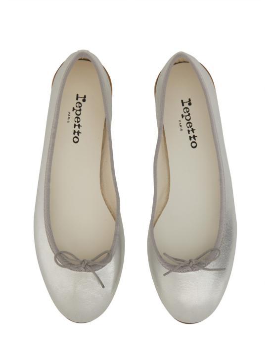 repetto Silver Sandrillon Patent Leather Ballet Flats V086 VEM020