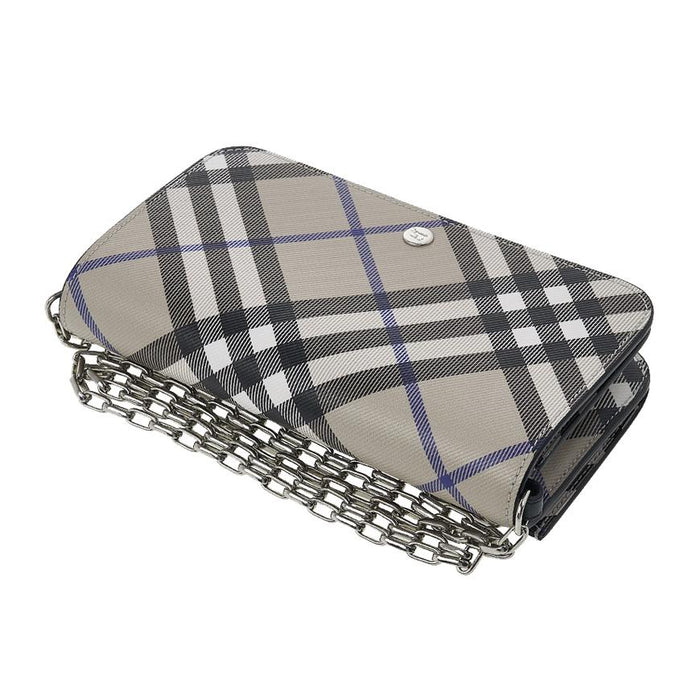 BURBERRY Women’s Chain Strap Leather Bifold Wallet