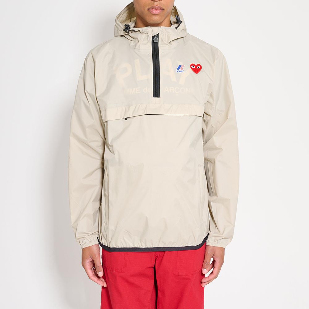 Comme des Garcons x K-Way Beige Unisex Anorak Jacket AZ J502 051 3
