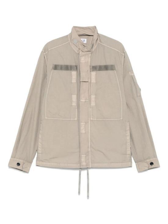 CP Company Nylon Flatt Lens Overshirt Green Long Sleeve Shirt