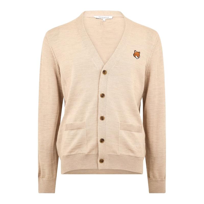 Maison Kitsune Fox Head Wool Knit Men’s Cardigan