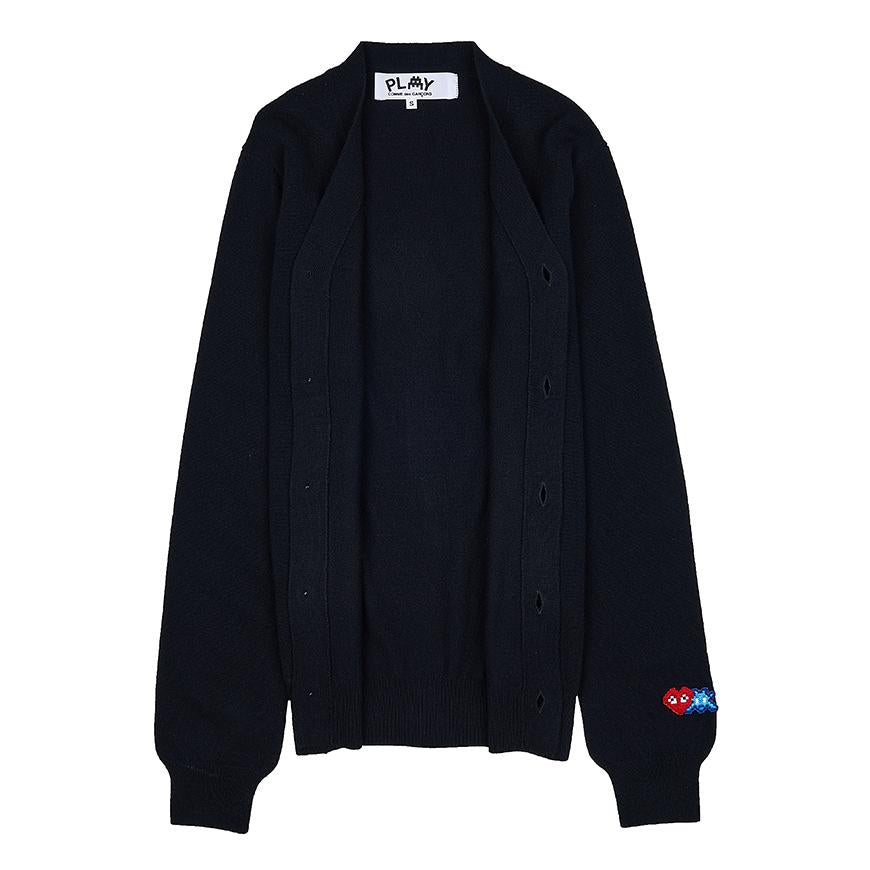 Comme des Garcons Invader Knit Cardigan Men P1N088 BLACK